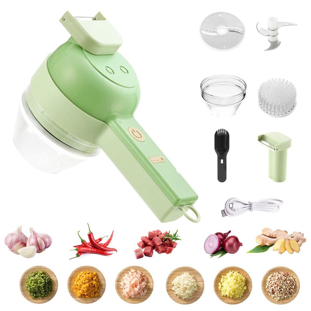 4 In 1 Vegetable Chopper Handheld Electric Vegetable Cutter